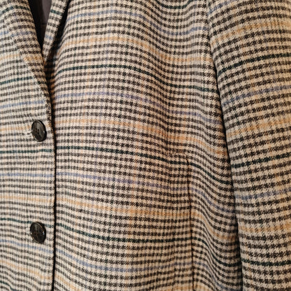 Plaid Wool Blend Blazer