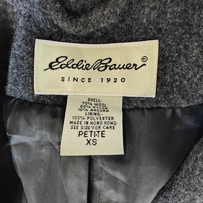 Vintage Gray Wool Blend Angora Blazer