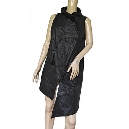 Black Avant Garde Asymmetrical Sleeveless Dress