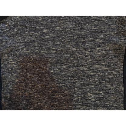 Gray and Navy Colorblock Knit Sweater