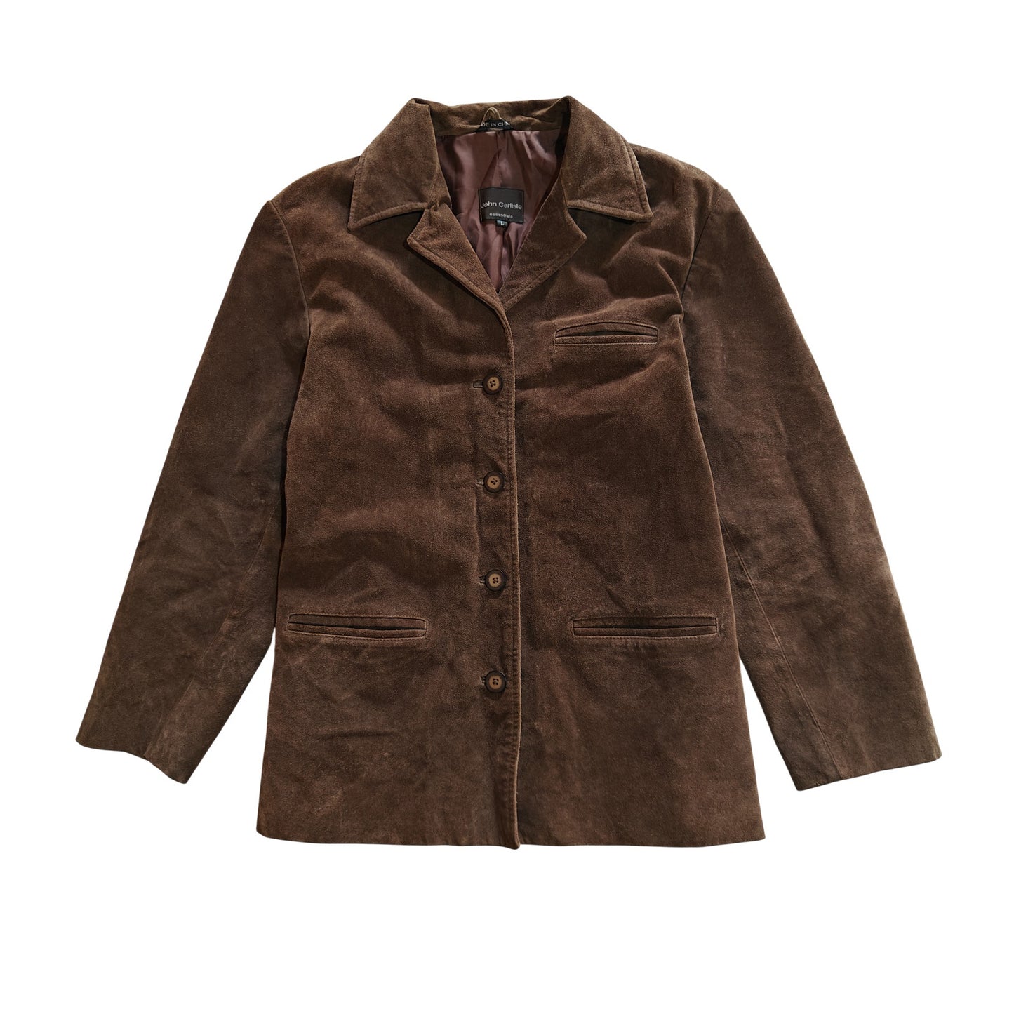 Brown Suede Leather Blazer