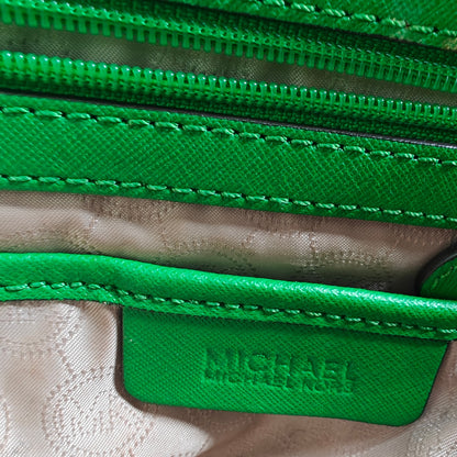 Kelly Green Saffiano Leather Satchel