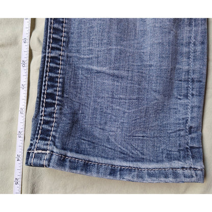 Medium Wash Curvy Crop Bootcut Jeans Size 28
