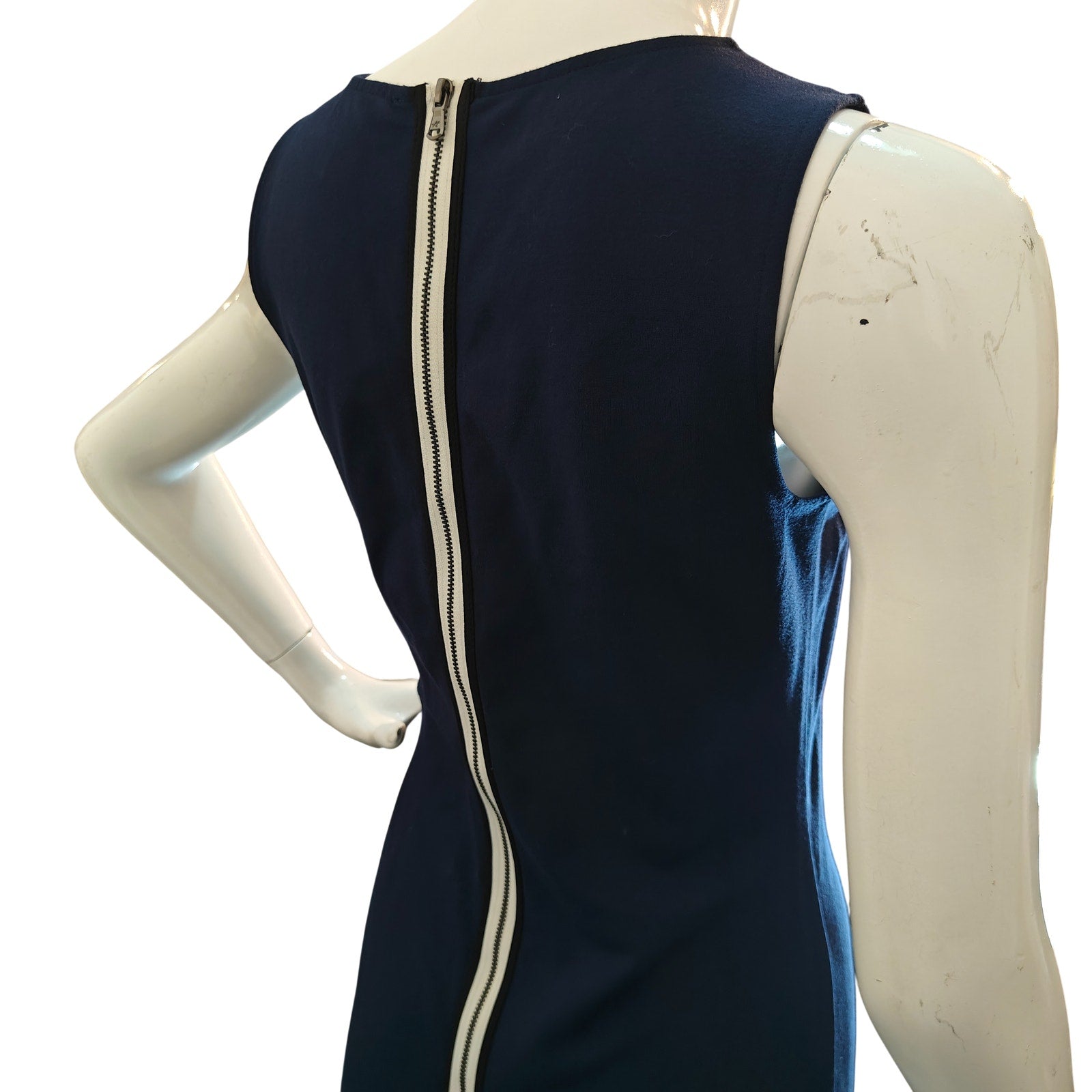 Navy Sleeveless Sheath Dress