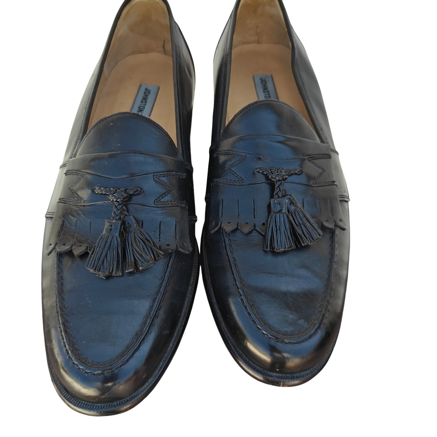 Black Leather Tassel Loafers