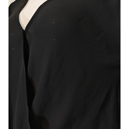 Black Draped Surplice V-Neck