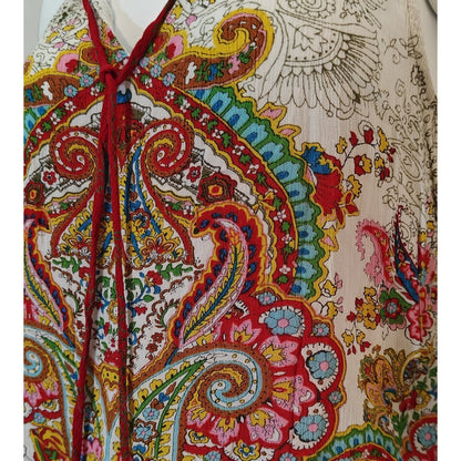Boho Paisley Print Sleeveless Tank Top