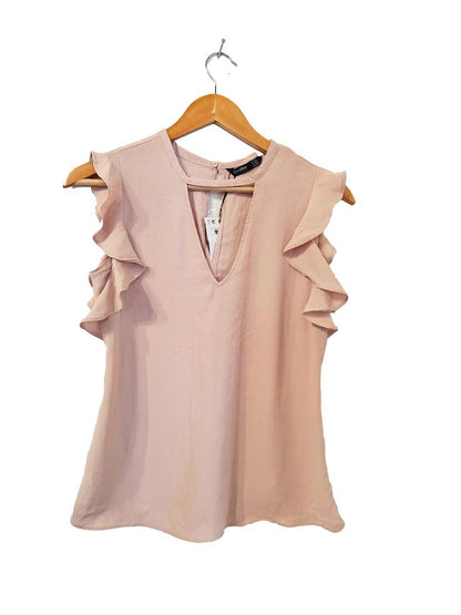 Light Pink Ruffle Sleeve Top