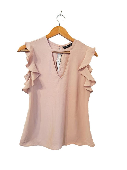 Light Pink Ruffle Sleeve Top