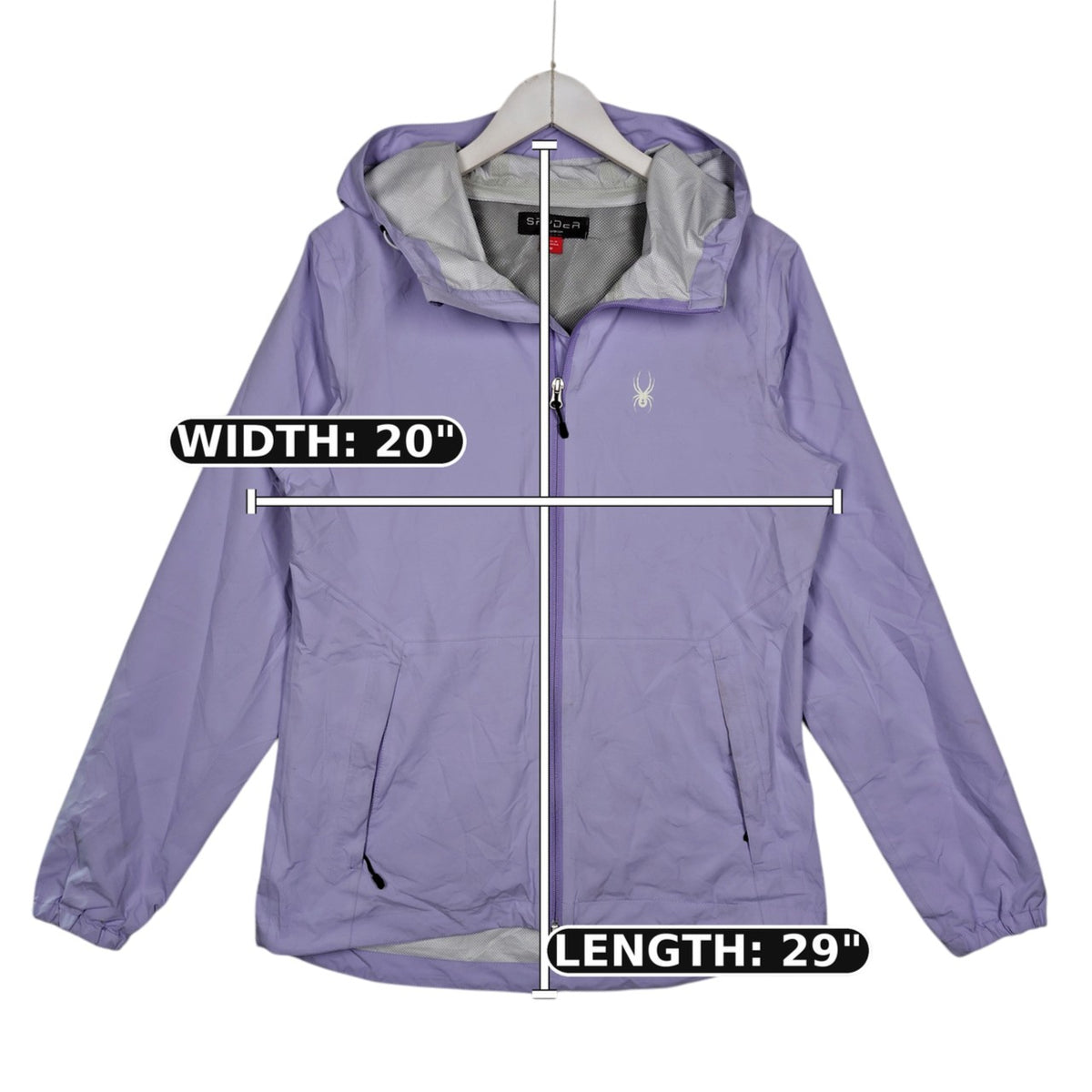 Spyder Lavender Hooded Windbreaker Jacket – Women’s Medium