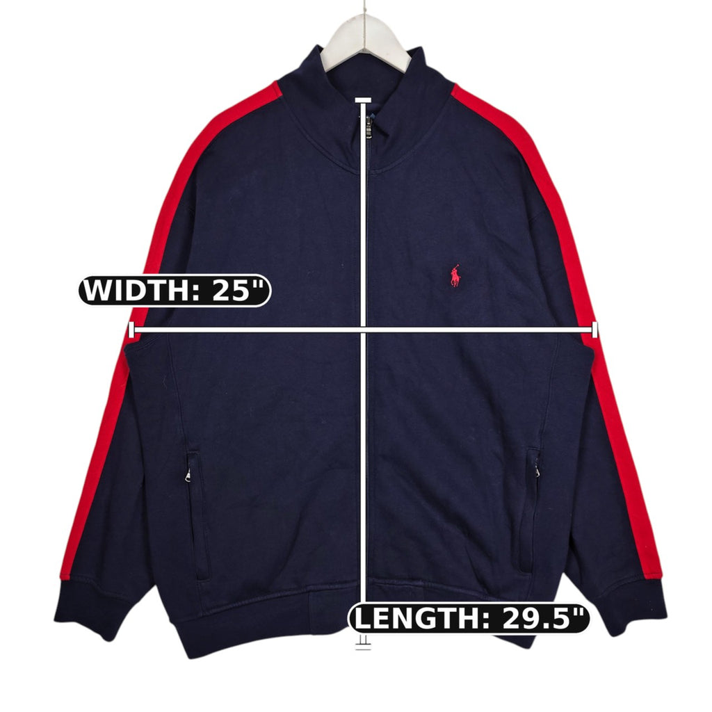 Polo Ralph Lauren Navy & Red Full-Zip Track Jacket – Men’s 1XB
