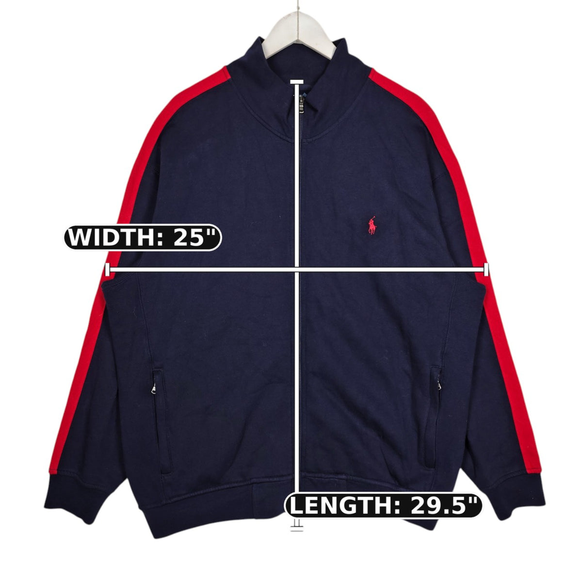 Polo Ralph Lauren Navy & Red Full-Zip Track Jacket – Men’s 1XB