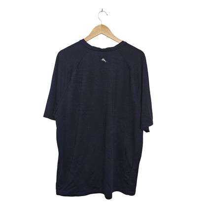 IslandZone Blue Palm Print Performance V-Neck Shirt