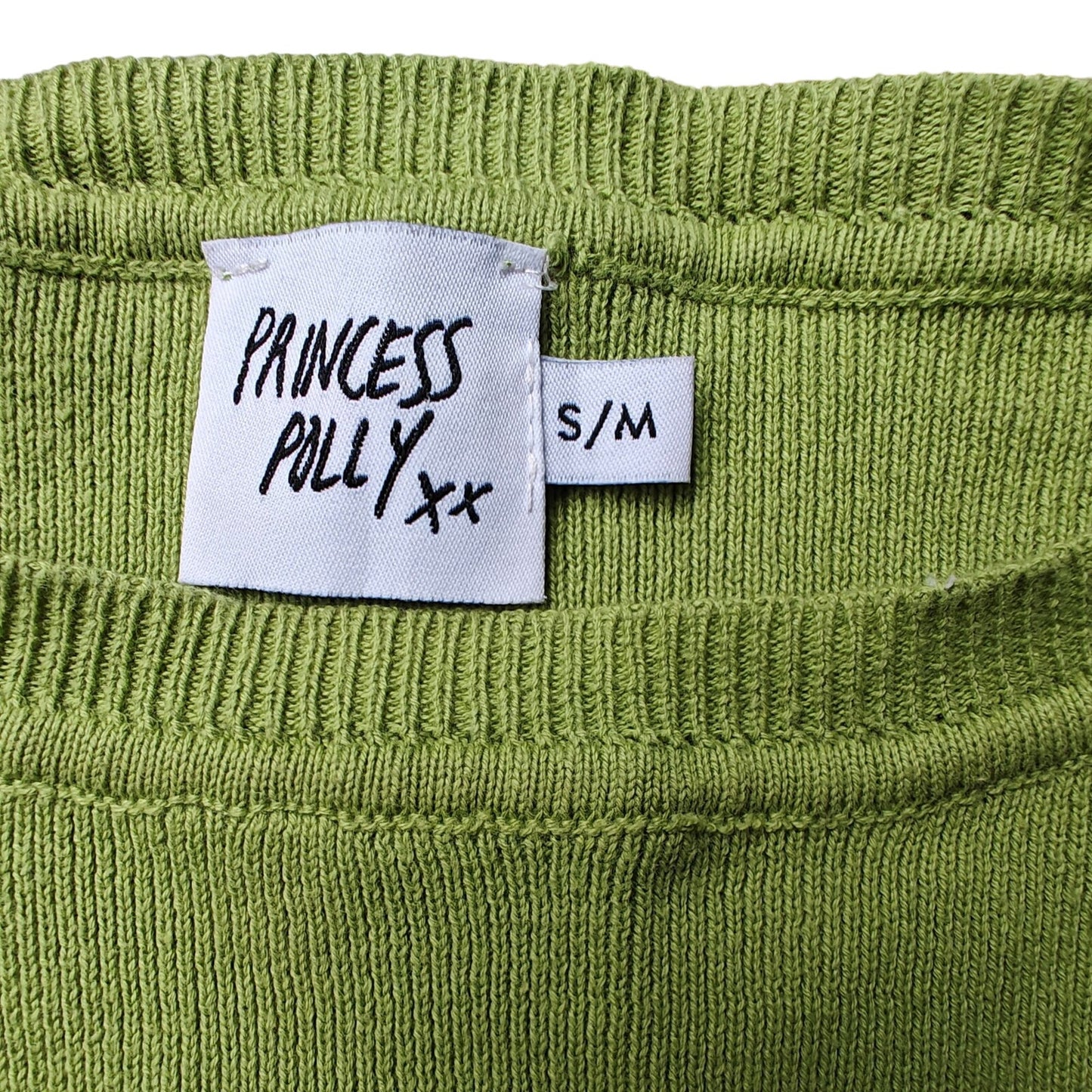 Green Ribbed Button-Detail Sweater