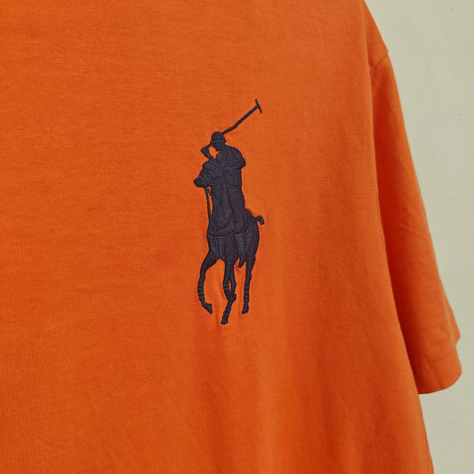 Orange Big Pony Short Sleeve Logo Tee