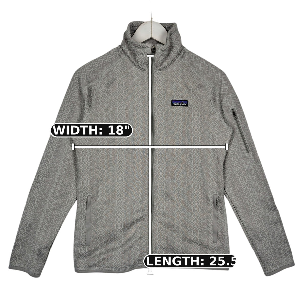Patagonia Better Sweater Gray Geometric Fleece Jacket – Women’s Medium