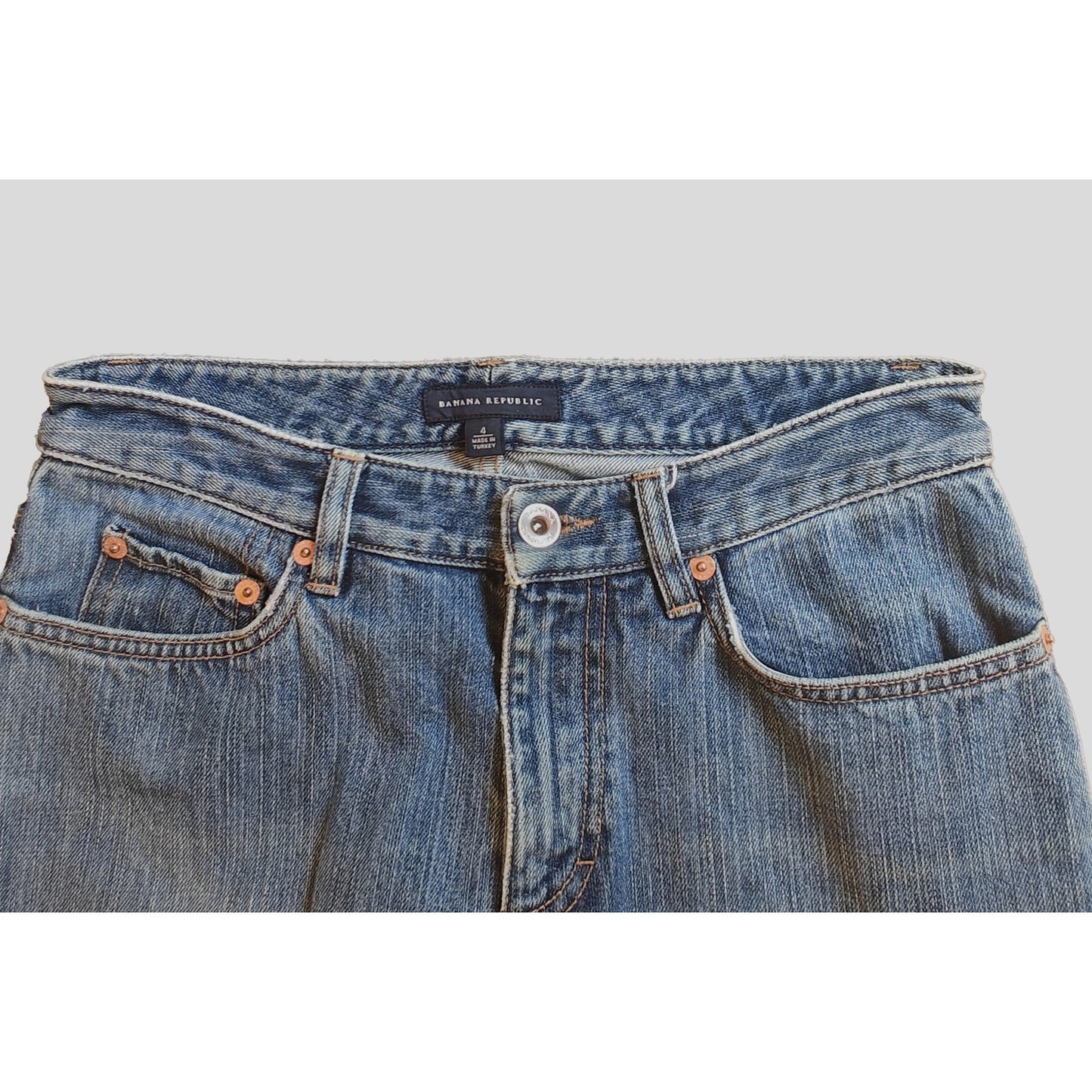 Straight Leg Medium Wash Jeans
