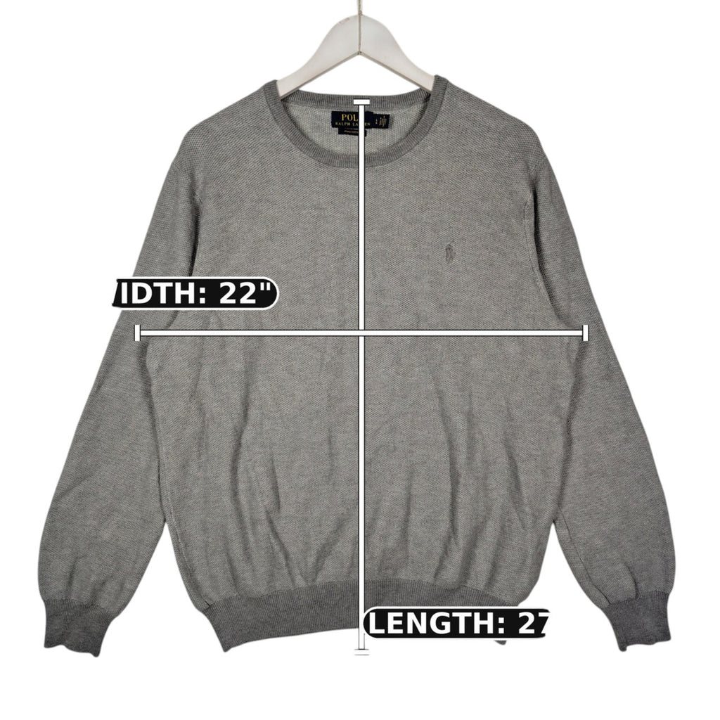 Polo Ralph Lauren Gray Pima Cotton Crewneck Sweater – Men’s Large