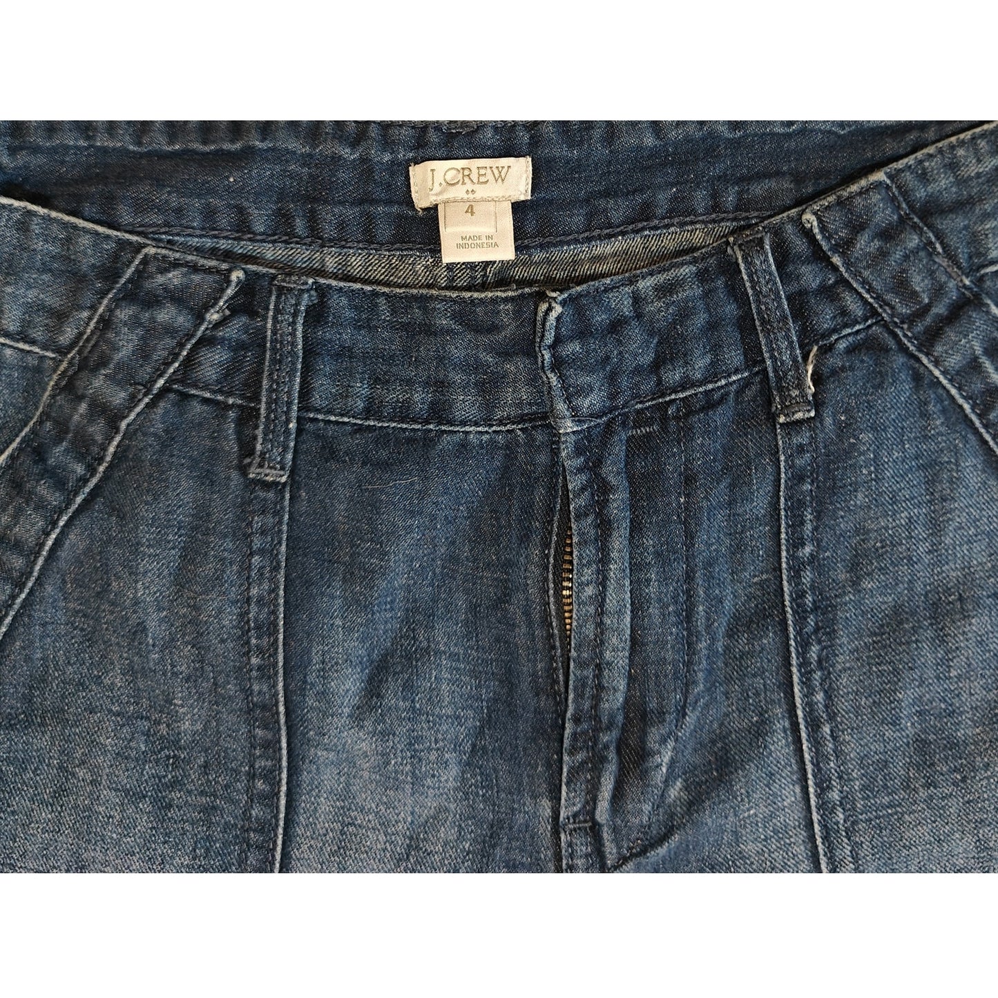 Wide Leg High Rise Denim Pants