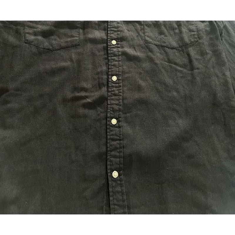 Black Corduroy Button Down Shirt