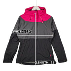 Helly Hansen Pink Gray & Black Hooded Rain Jacket – Women’s Medium