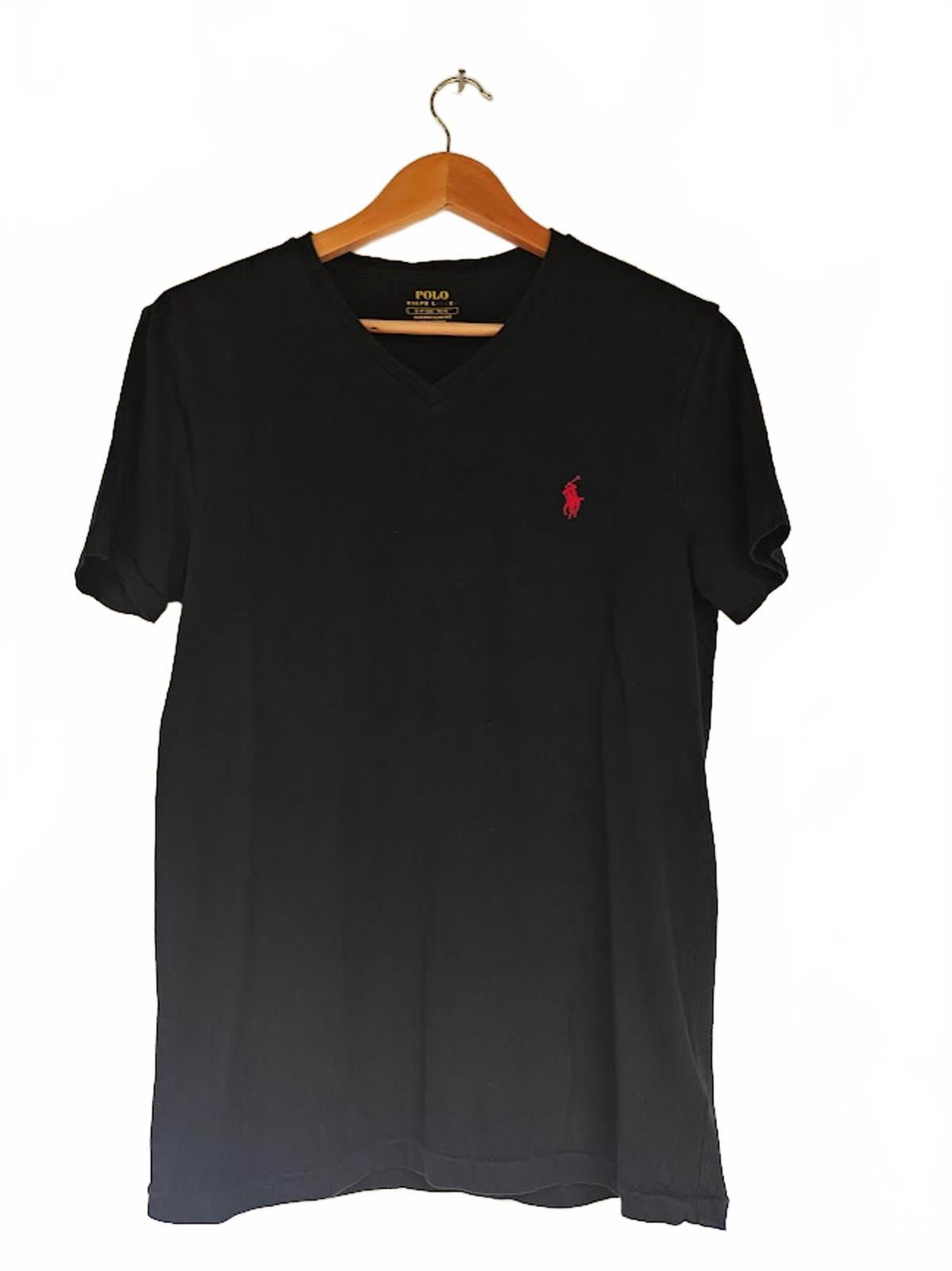 Men’s Black V-Neck Slim Fit Tee