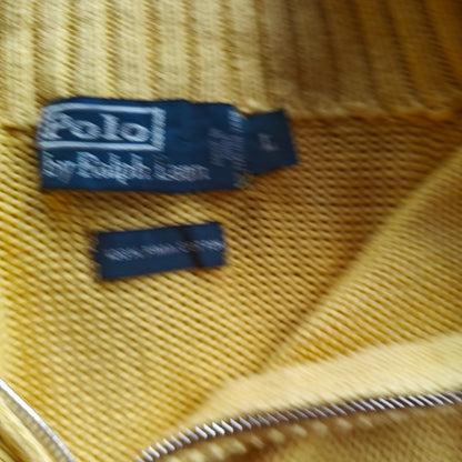 Yellow Quarter Zip Cotton Sweater