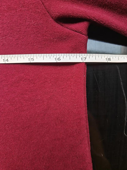 Burgundy Graphic Sweater with Kawaii Bunny