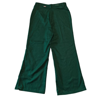 Vintage Green Flare High Rise Pants