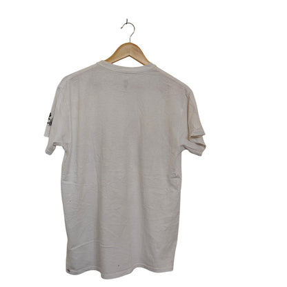 Flame Faces White Graphic Tee