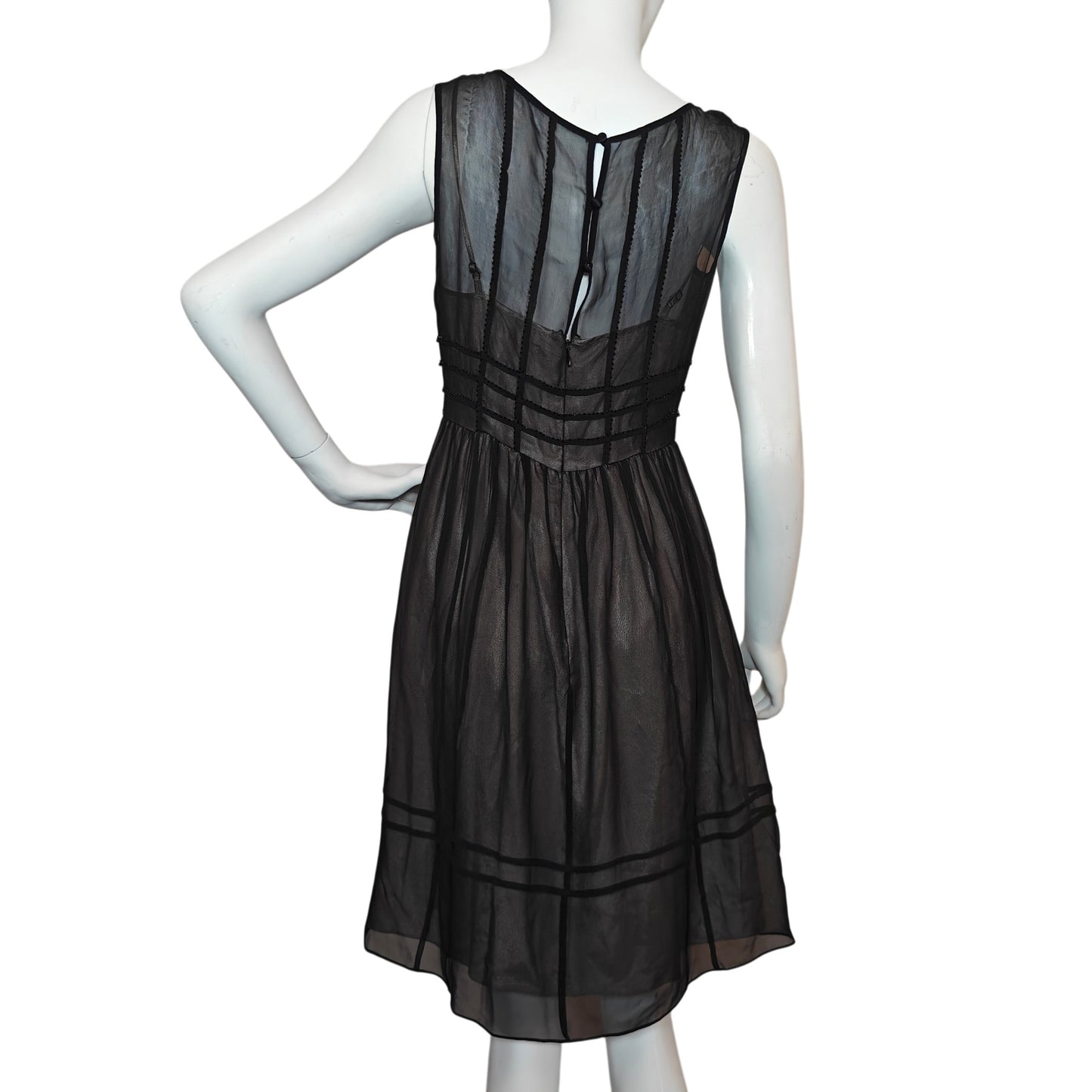 Black Illusion Mesh Cocktail Dress