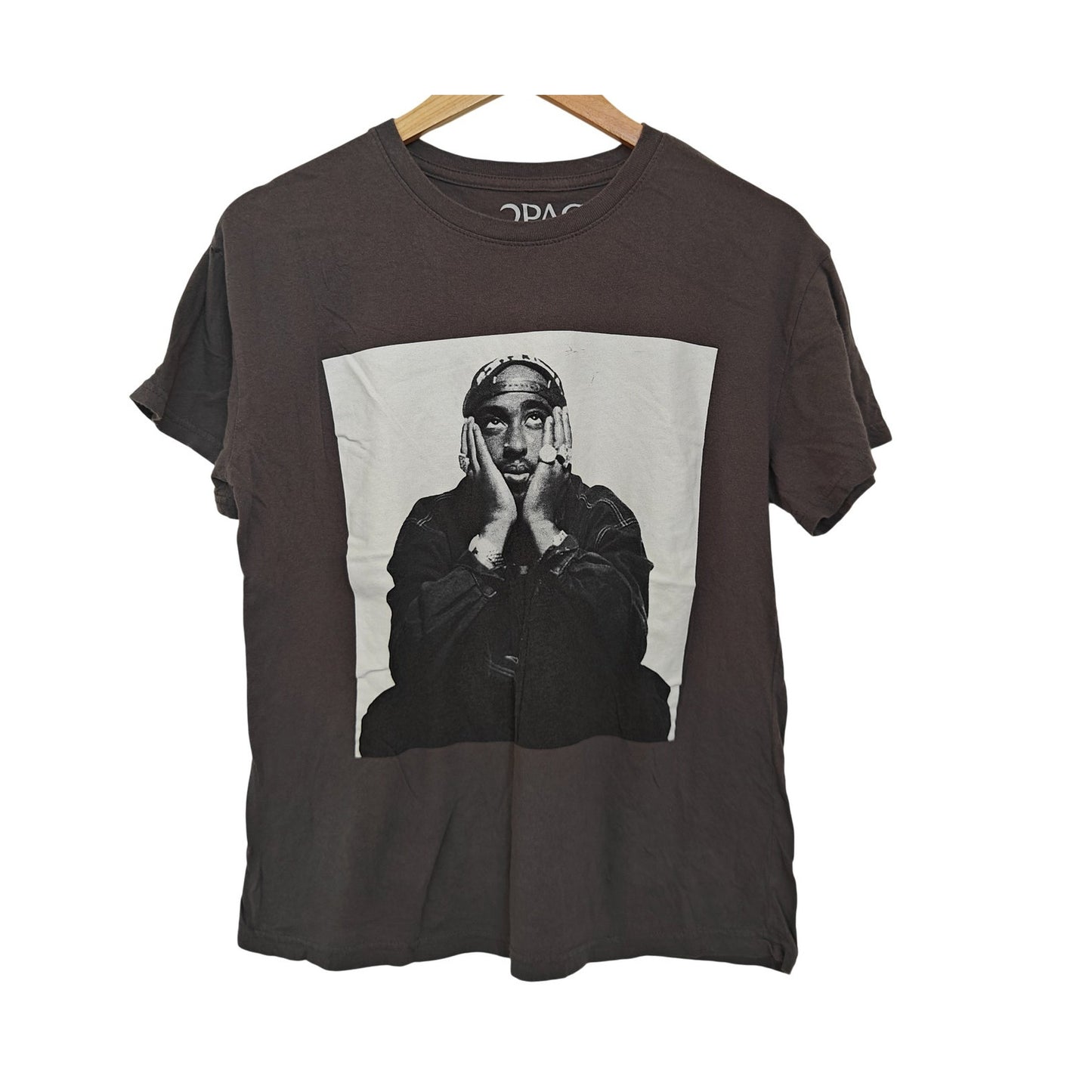 Tupac Shakur Portrait Gray Graphic Tee