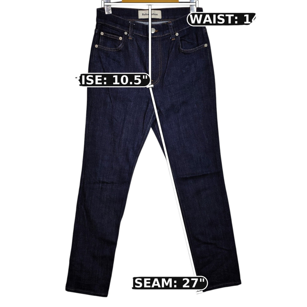 Reformation Petite Hepburn High Skinny Jeans – Hayes Dark Indigo