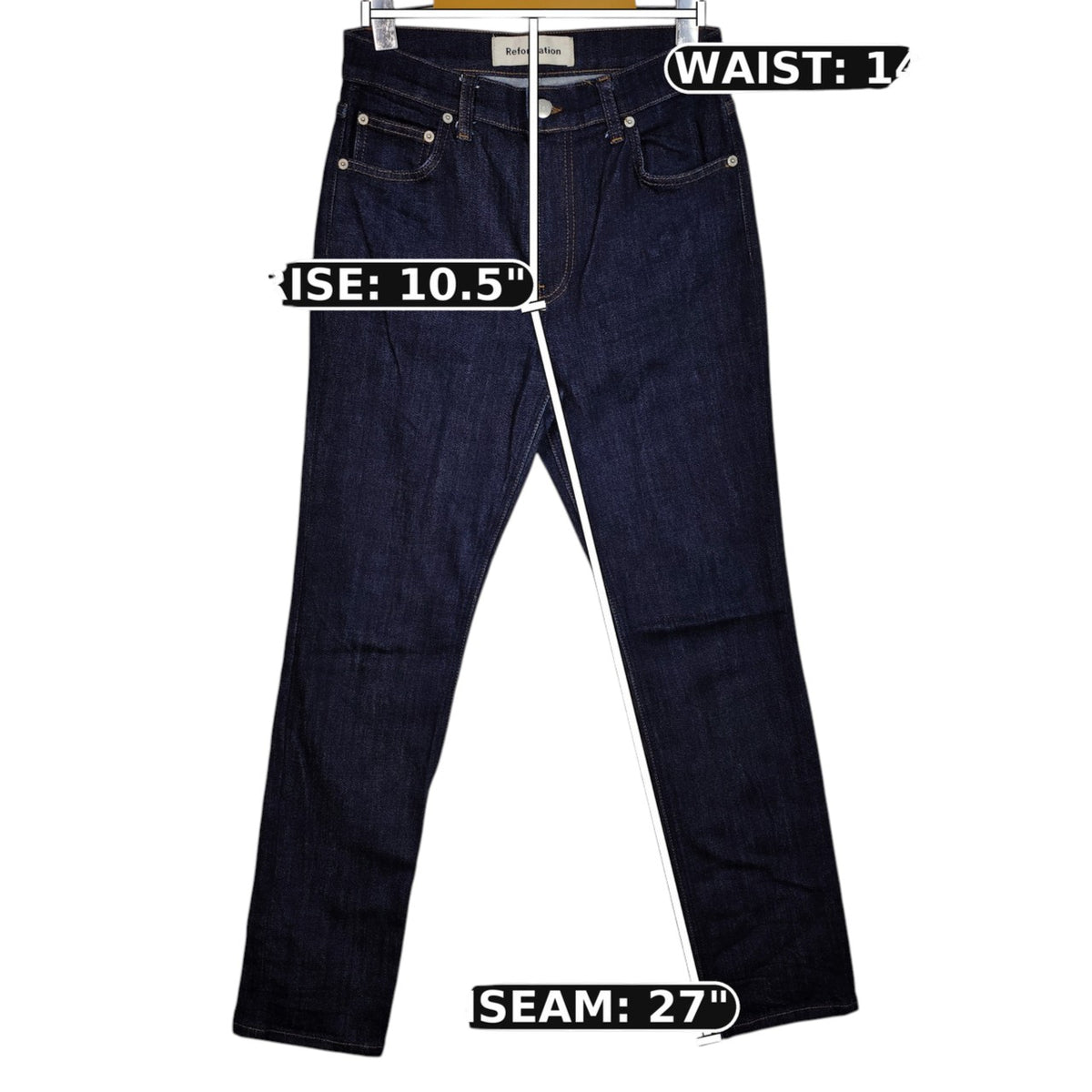 Reformation Petite Hepburn High Skinny Jeans – Hayes Dark Indigo