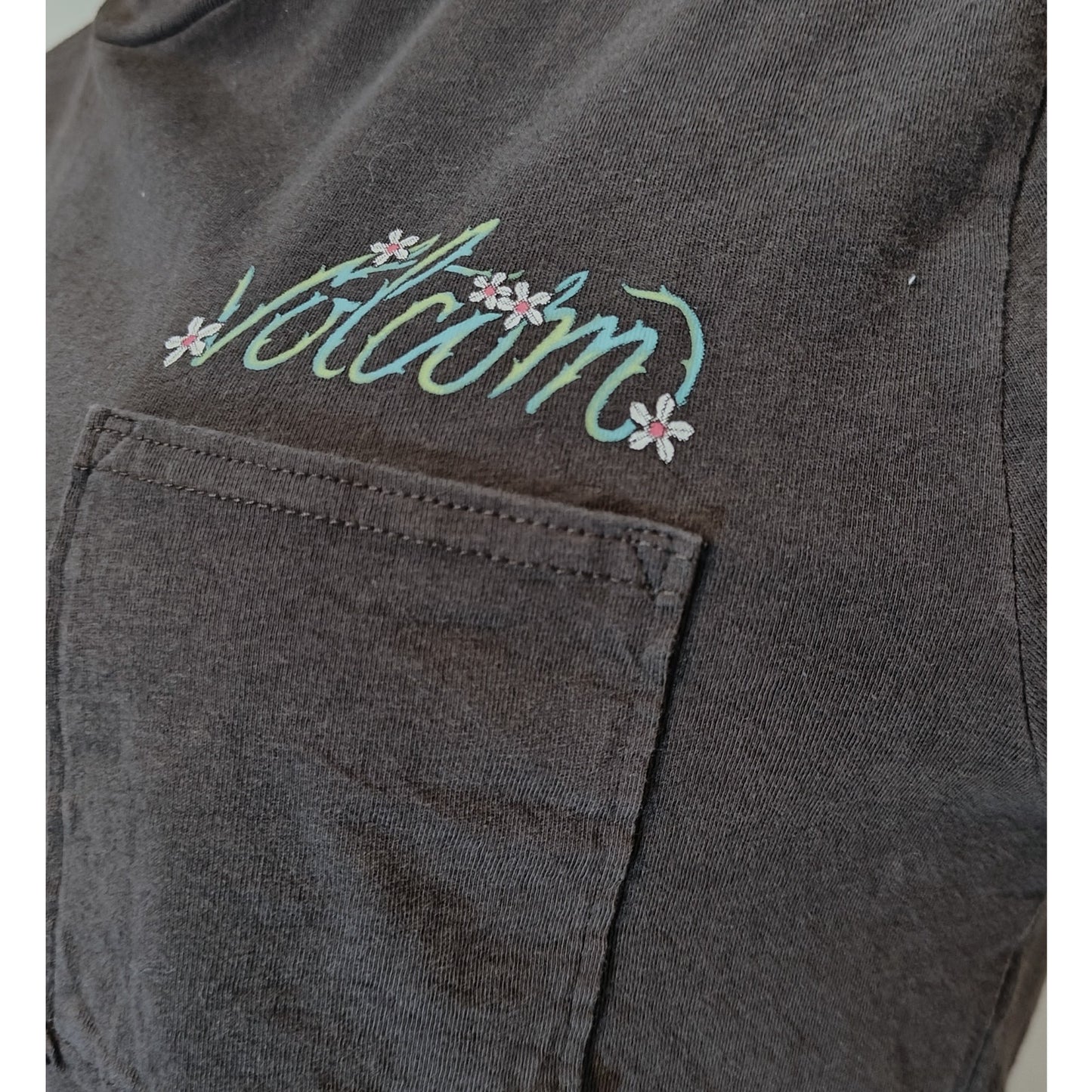 Organic Cotton Floral Logo Crop Tee