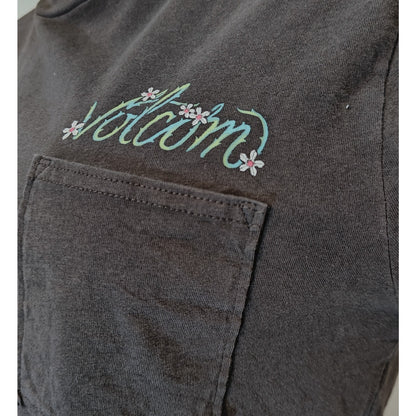 Organic Cotton Floral Logo Crop Tee