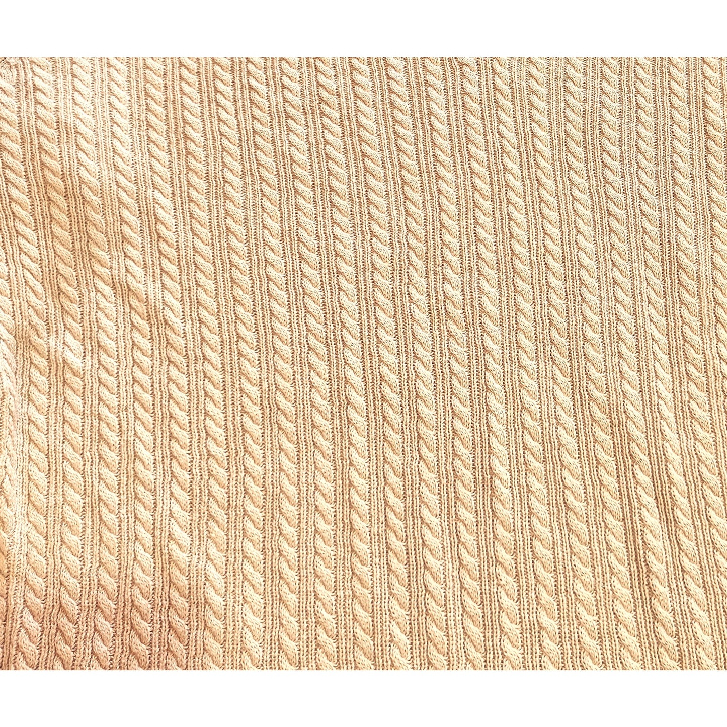 Cream Cable Knit V-Neck Sweater