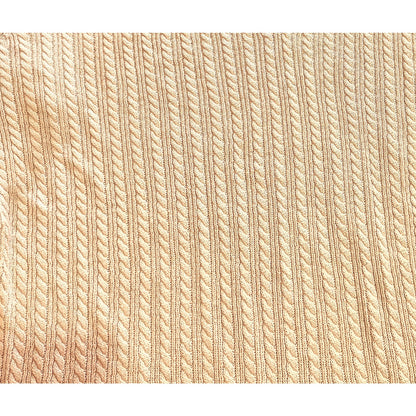 Cream Cable Knit V-Neck Sweater