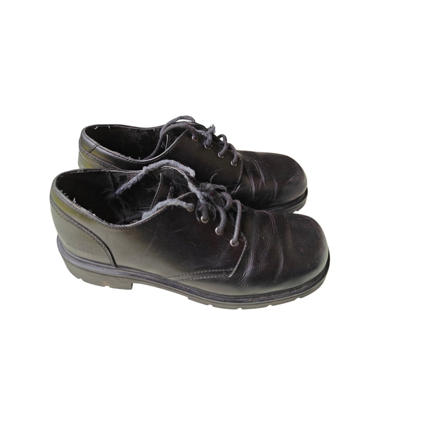 Black Leather Oxford Work Shoes