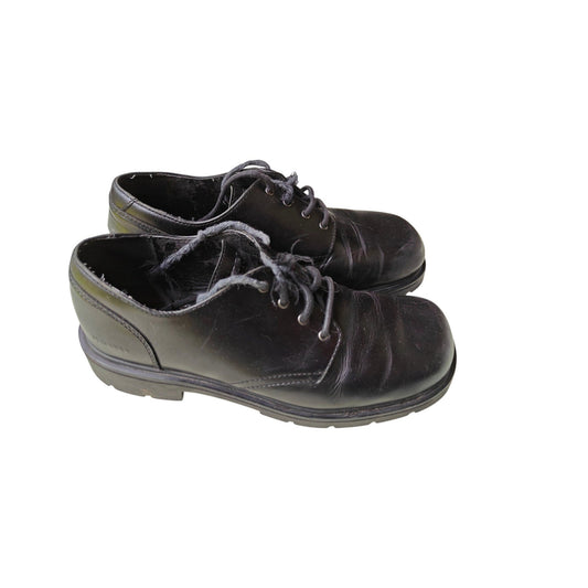 Black Leather Oxford Work Shoes