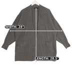 Polo Ralph Lauren Gray Ribbed Open-Front Cardigan – Women’s Small