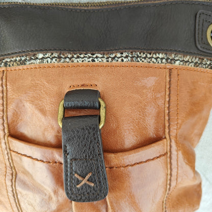 Brown Leather Crossbody Boho Bag