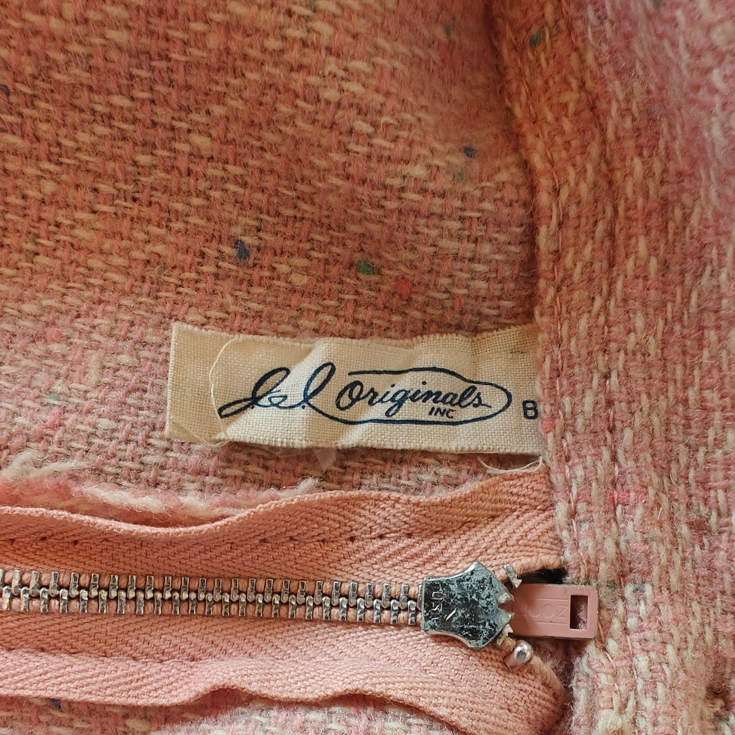 Vintage 70s Wool Tweed Midi Skirt