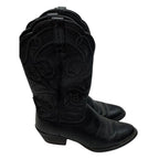Black Leather Western Cowboy Boots