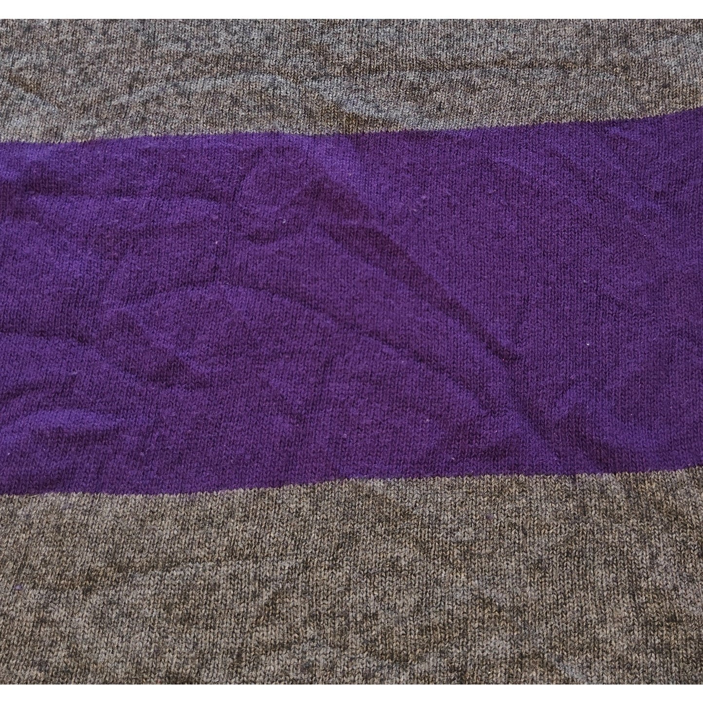 Purple and Gray Stripe Cashmere Blend Sweater