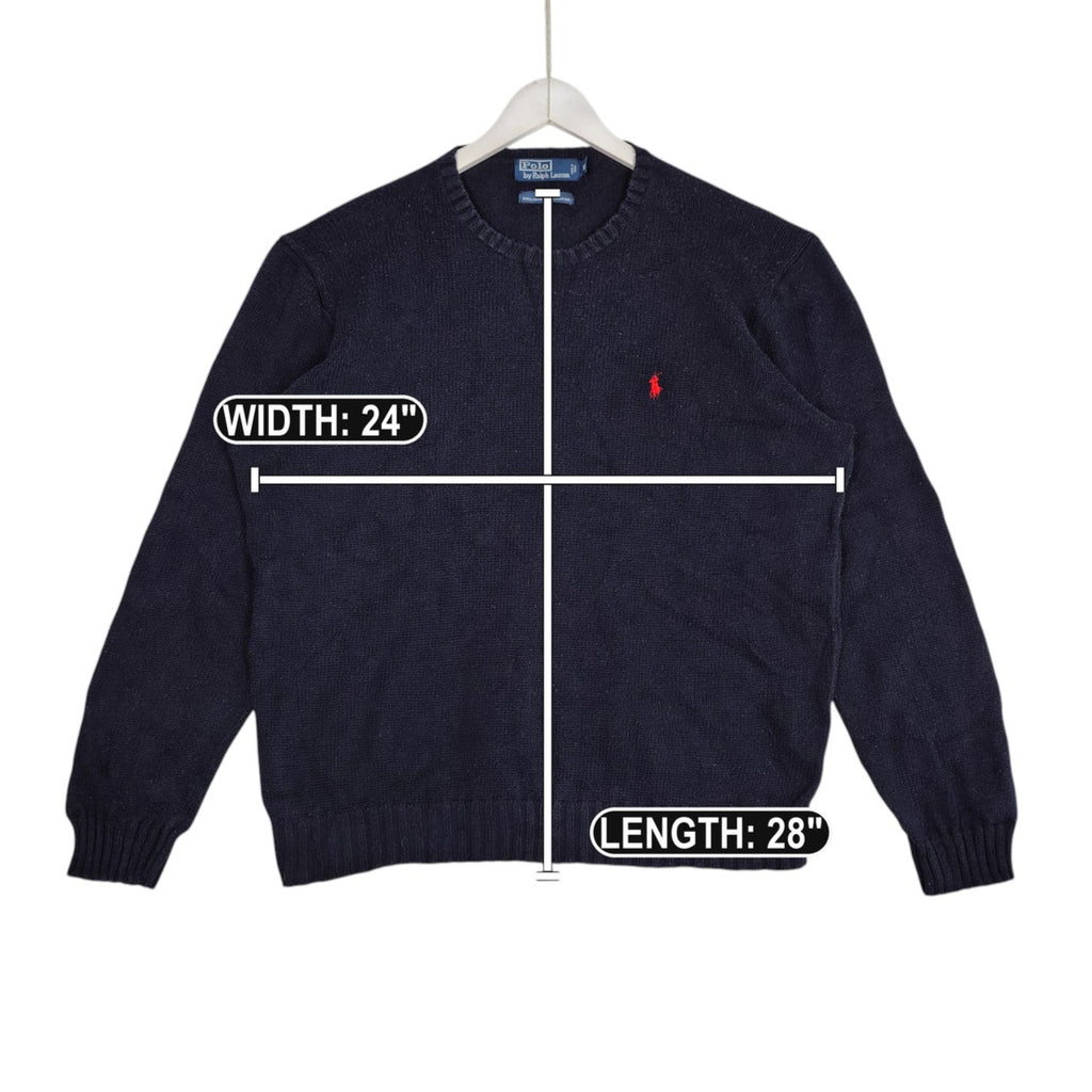 Polo Ralph Lauren Navy Cotton Crewneck Sweater – Men’s XL