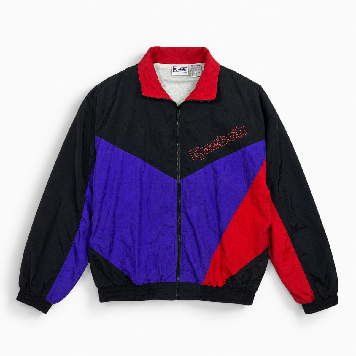 Vintage 1990s Reebok Colorblock Nylon Windbreaker Jacket