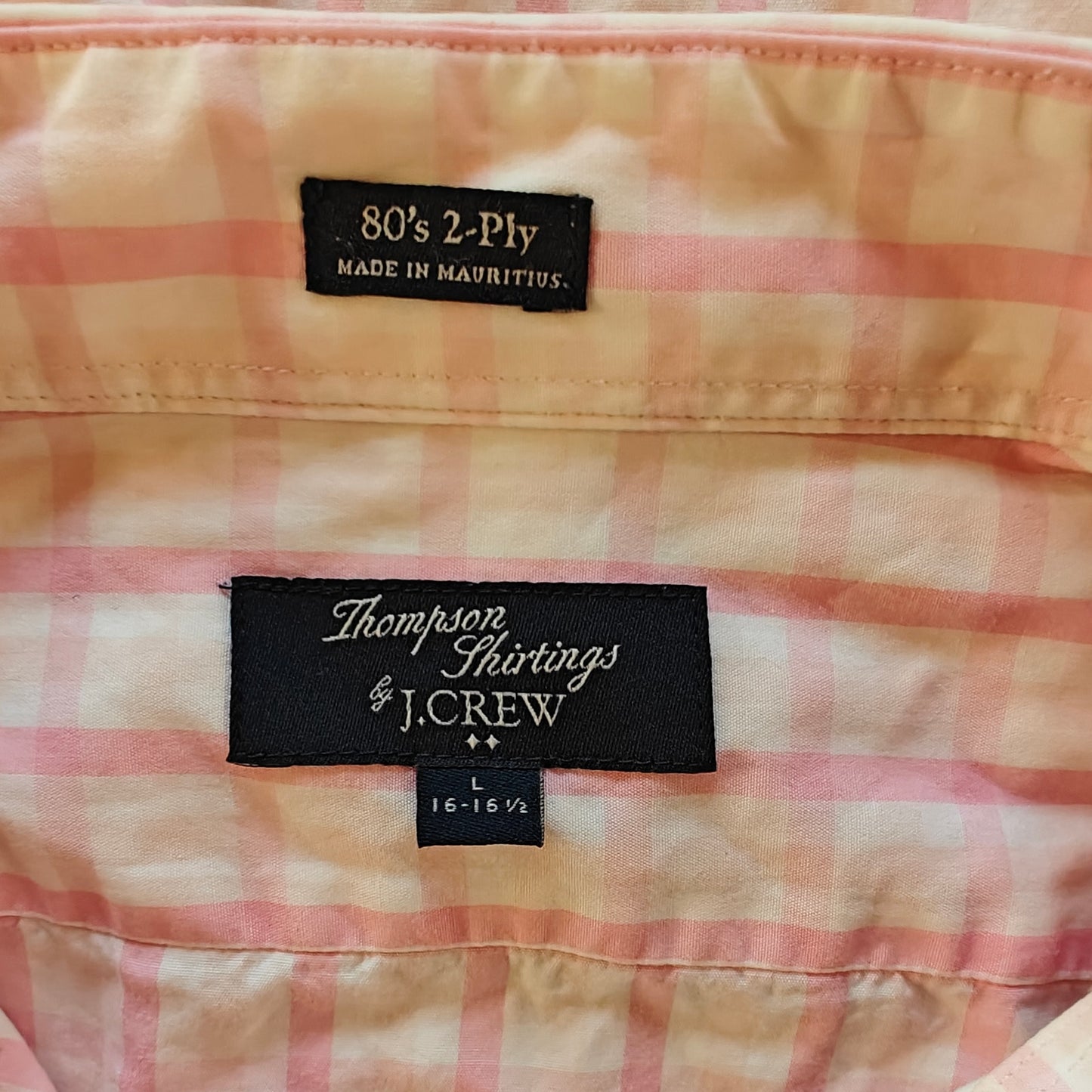Thompson Shirting Pink Gingham Button Down Shirt
