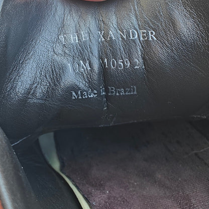 Zander Brown Leather Low Top Sneakers