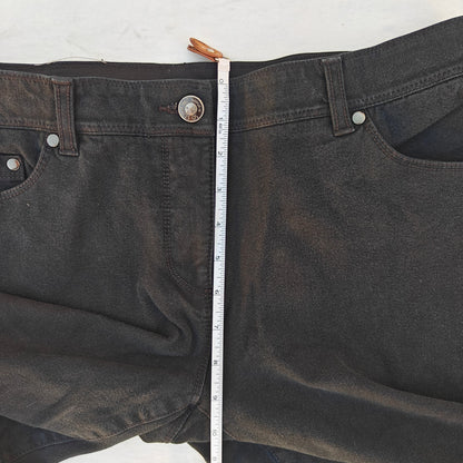 Black Straight Leg Mid Rise Jeans